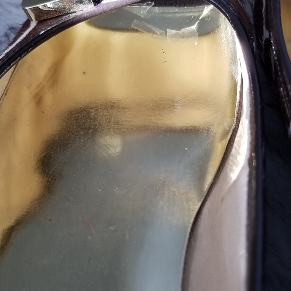 Michael Kors Beverly Demi Wedge Cow Hair Giraffe Print Peep Toe Slip-On Sz 9 - Picture 14 of 14